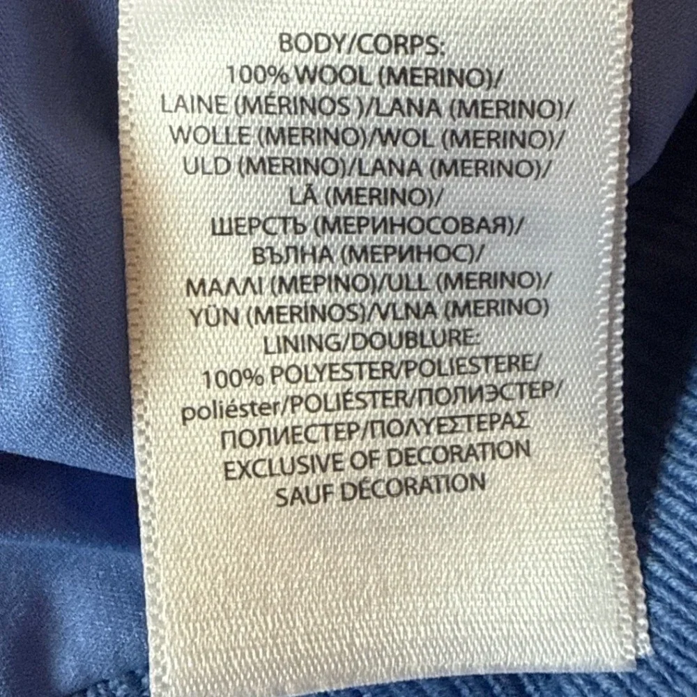 Polo Golf Ralph Lauren Womens Preppy Quarter Zip Sweater XS Blue Merino Wool Rib